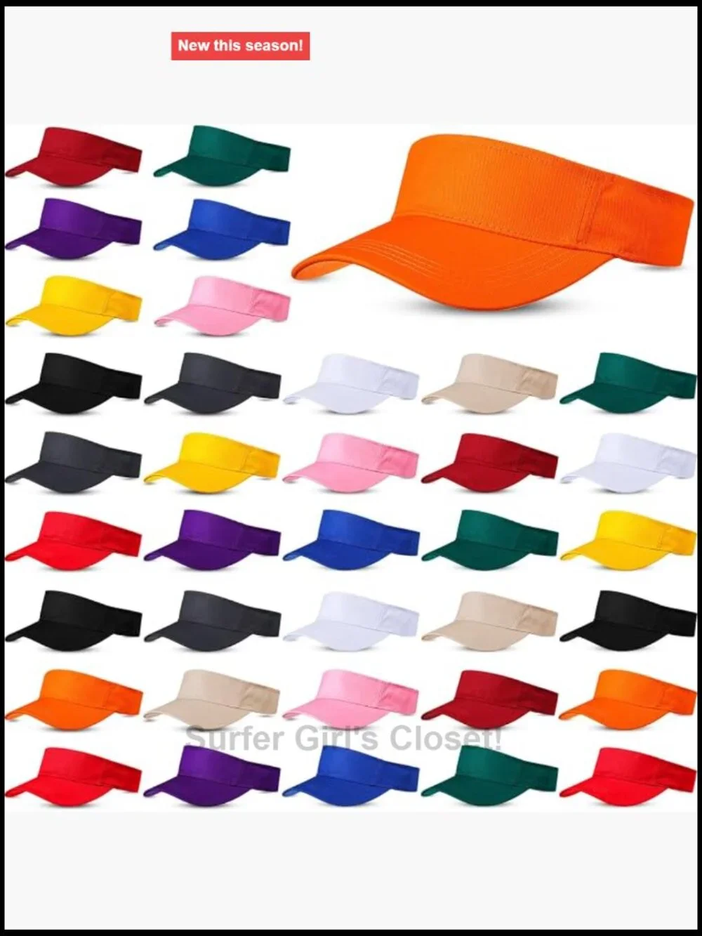 36 Pack Sun Visor Hats Adjustable Athletic Golf Cap UV Protection Sport Visor